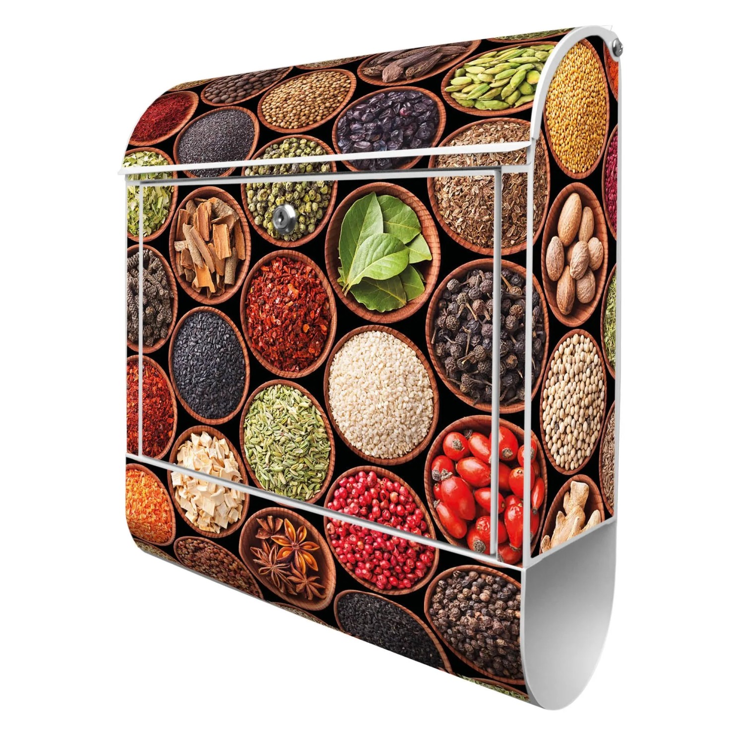 Banjado Design Briefkasten Weiß Pulverbeschichtet 39x47x14cm 2 Schlüssel Mi günstig online kaufen