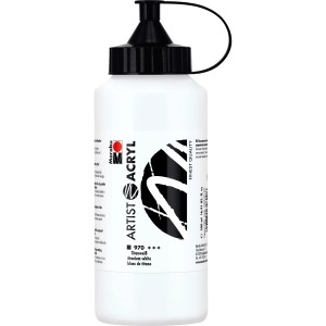 Marabu Artist Acrylfarbe, 500ml, Titanweiß. Künstler-Acrylfarbe für höchste Ansprüche.