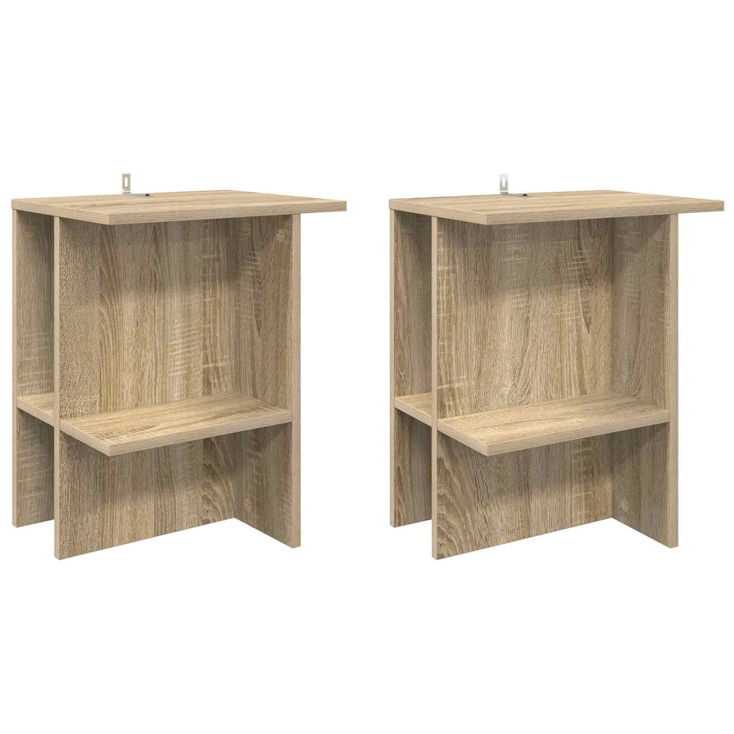 vidaXL Couchtisch 2 Stk Sonoma-Eiche 40 x 30 x 49 cm Holzwerkstoff 8001068