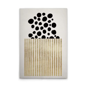 Tadessi Leinwandbild - M1-No.50712 - Popcorn Schwarz Gold - 30 x 45 cm - Querformat