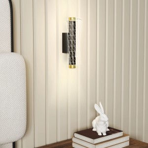 HOMCOM Wandleuchte 2er Set mit LED Licht im Gitterdesign, modernes Lampen Set für Innenräume.