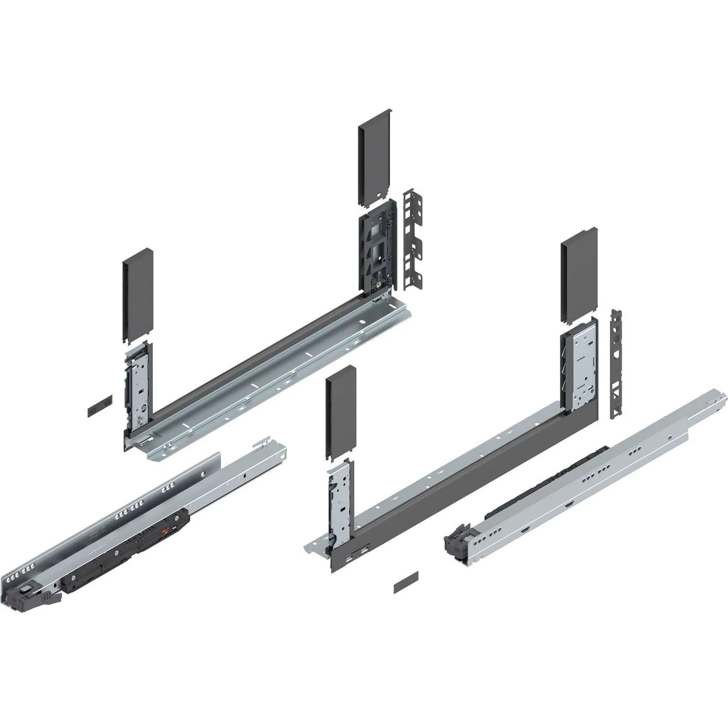 Blum Schubladensystem Legrabox free Höhe C Tip-On Vollauszug 550 mm 70 kg Oriongrau