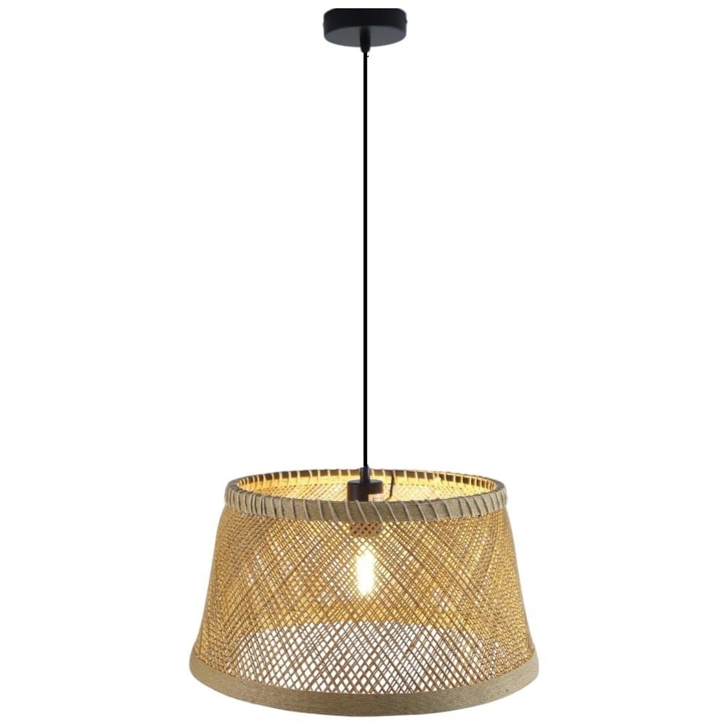 Dapo Decken Pendelleuchte Klara 42cm Papier Natur Beige E27 IP20 günstig online kaufen