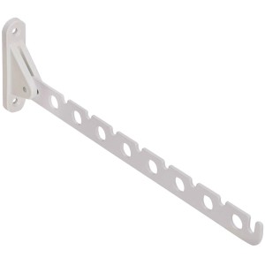 Weißer Hettich Kleiderlüfter aus Stahl/Kunststoff zum Anschrauben, klappbar.