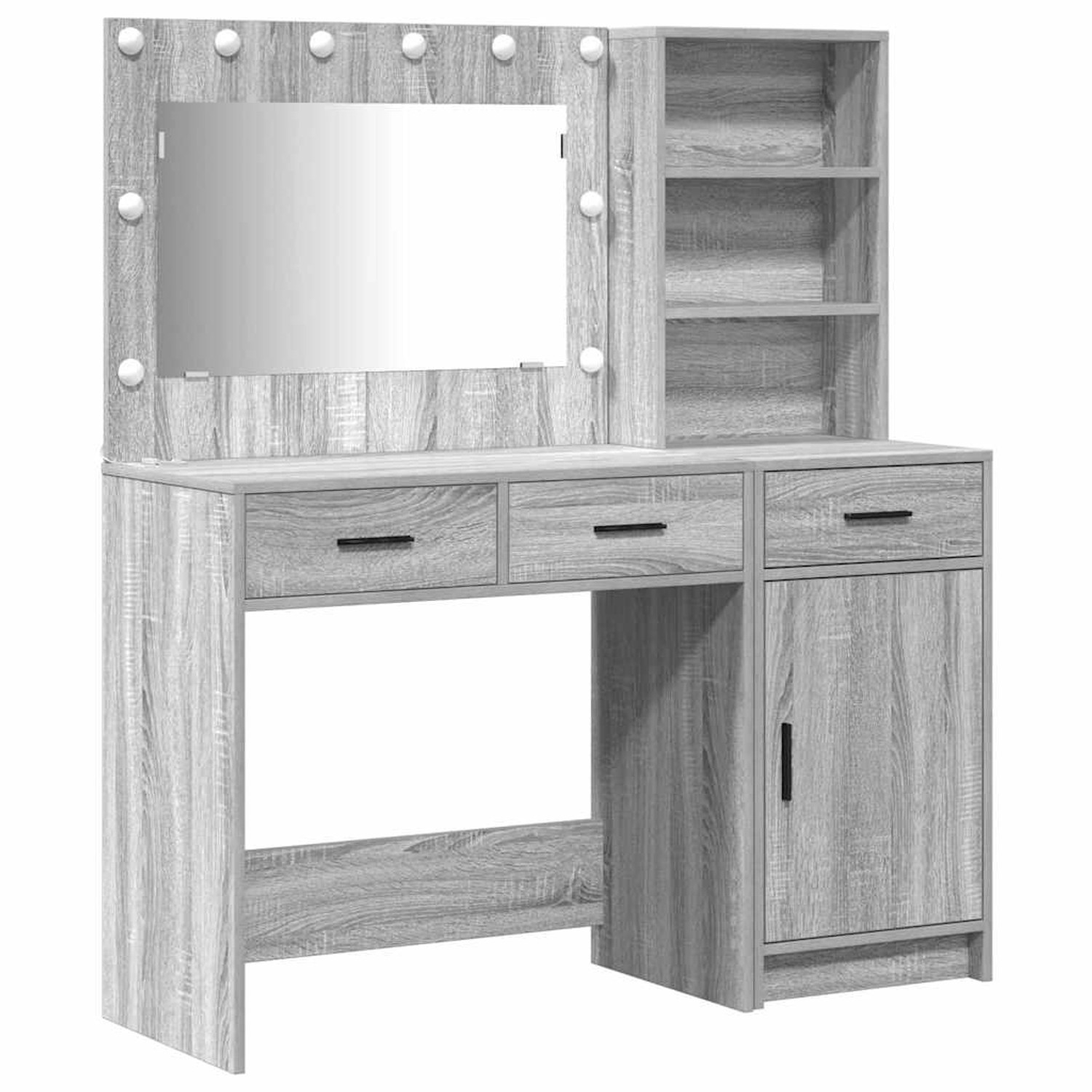 vidaXL Schminktisch 2-Tlg Grau 78,5 x 41 x 135 cm Holzwerkstoff 3334268