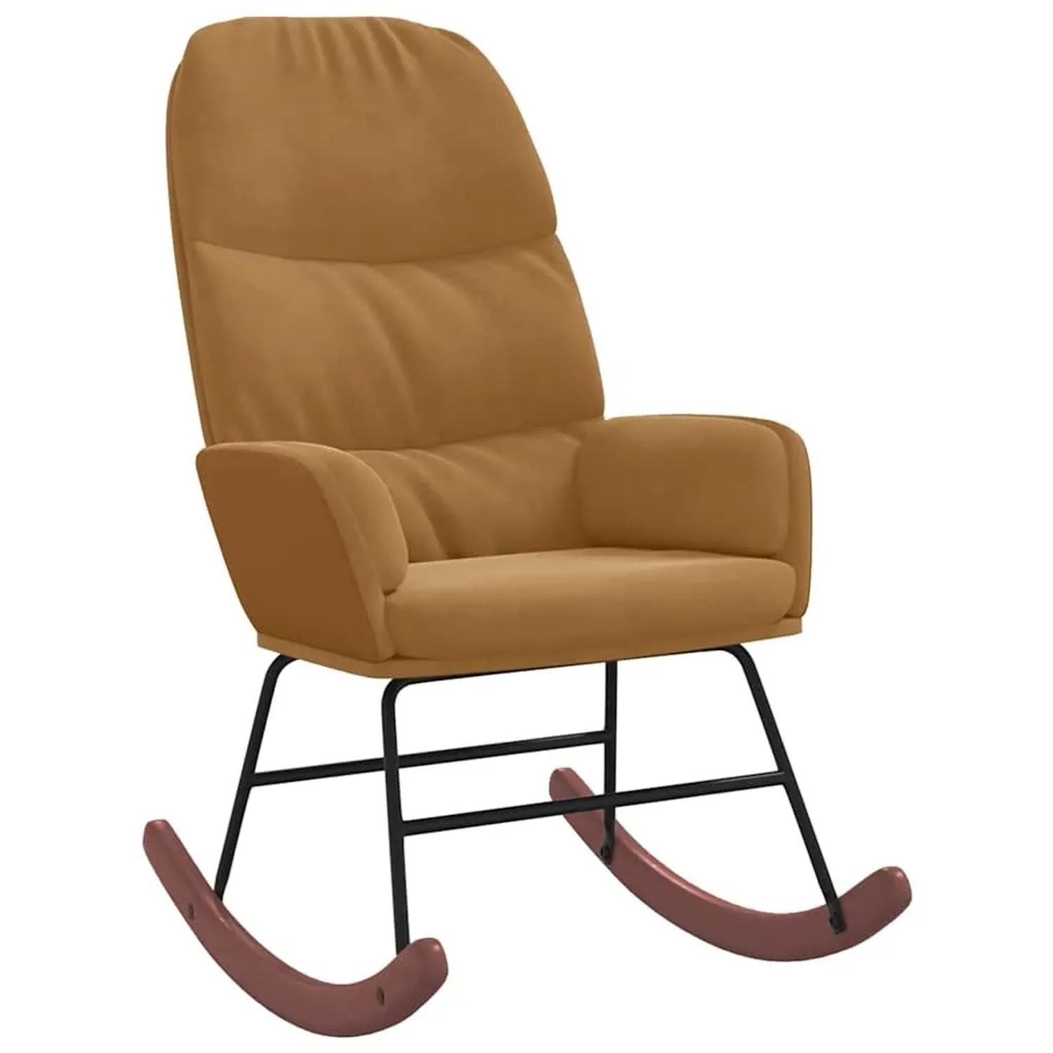 vidaXL Schaukelstuhl Braun Samt 4102629 günstig online kaufen