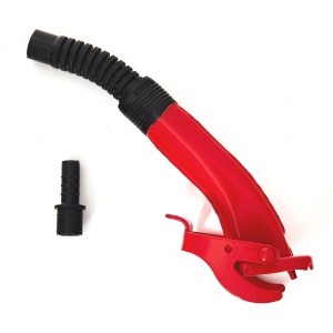 Flexibler Ausgießer rot/schwarz für Kraftstoffkanister (5-20L) mit Adapter für Pannenhilfe & Erste Hilfe.