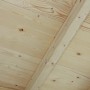 Detailansicht Dachschalung des Skan Holz Carport Schwarzwald aus naturbelassenem Holz.
