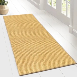 Naturfarbener KARAT Sisal Teppich Sylt, 100x250 cm, für Innenräume. Strapazierfähige Meterware.