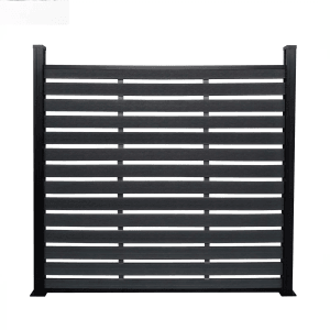 Floordirekt WPC Sichtschutzzaun Capri Lamellenzaun mit Pfosten 180 x 180 cm Anthrazit