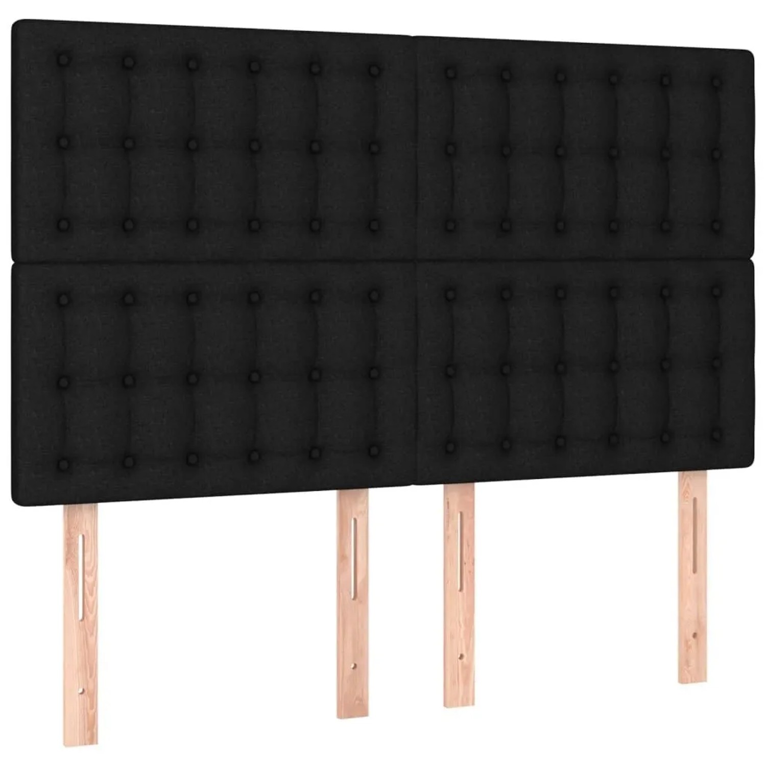 vidaXL Kopfteil Schwarz 144x5x118/128 cm Stoff 3116766