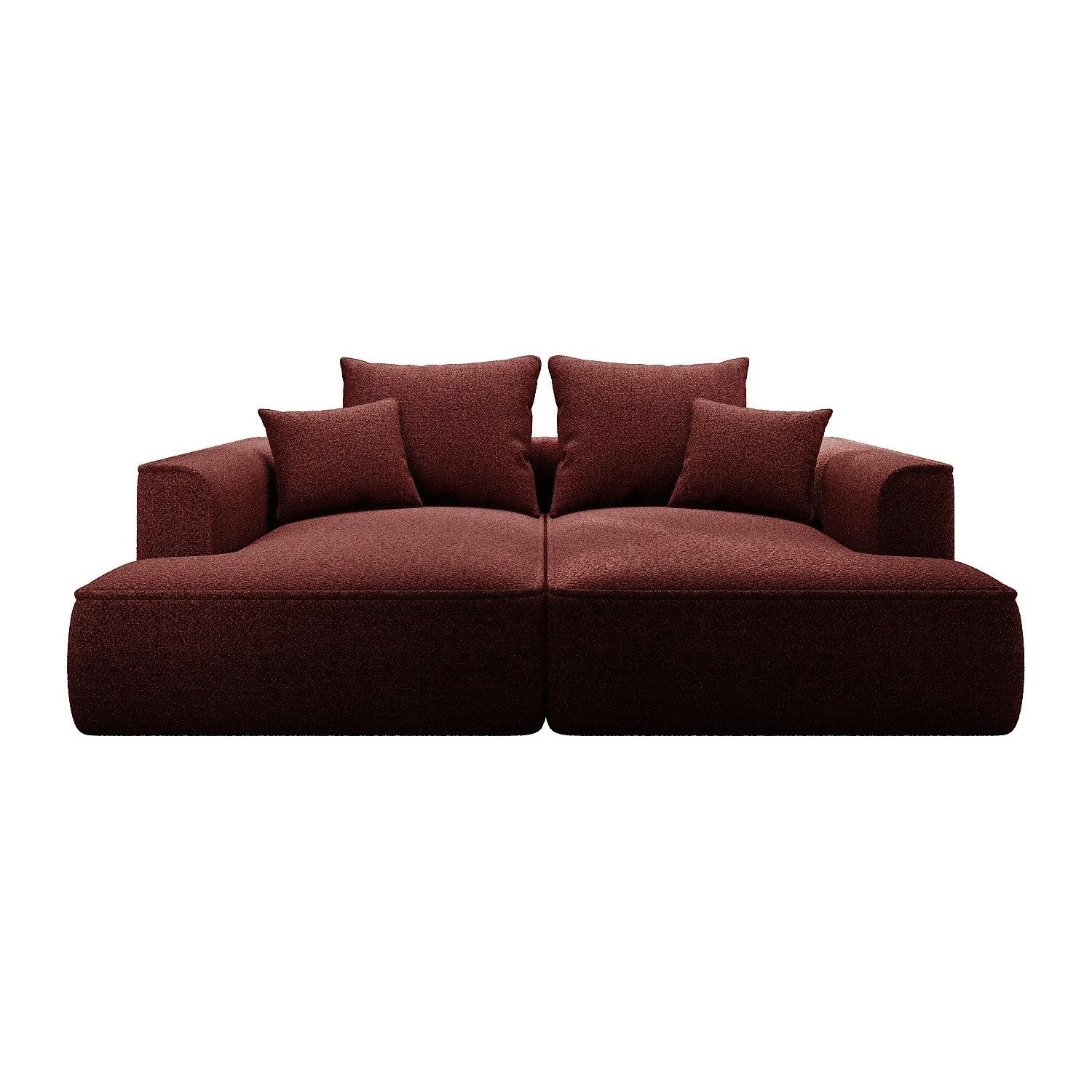 Vente-unique Sofa Ohne Schlafmöglichkeit Pineta Bordeaux 230 cm