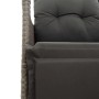 vidaXL Gartensessel Verstellbar mit Kissen Grau Poly Rattan 365661_8