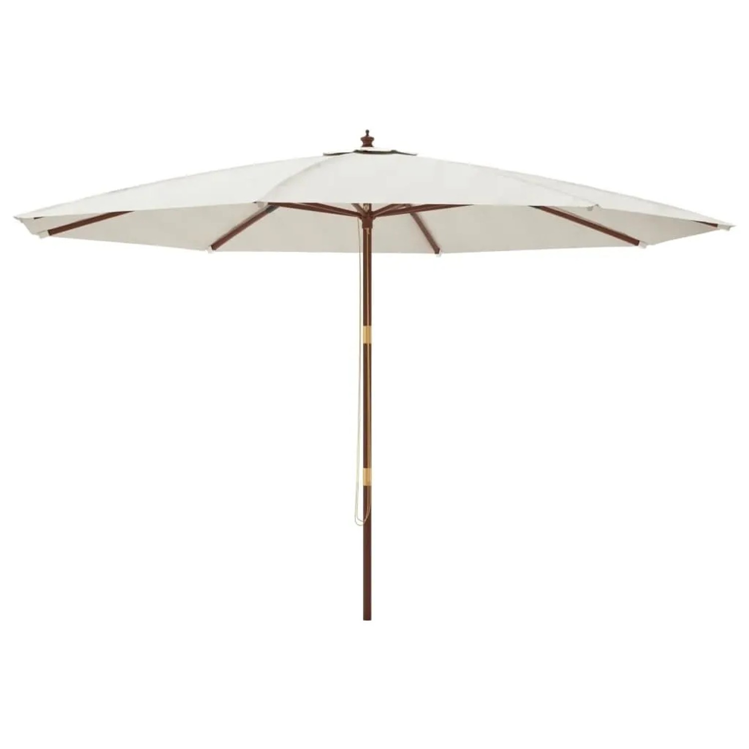 vidaXL Sonnenschirm mit Holzmast Sandfarben 400x273 cm 363175