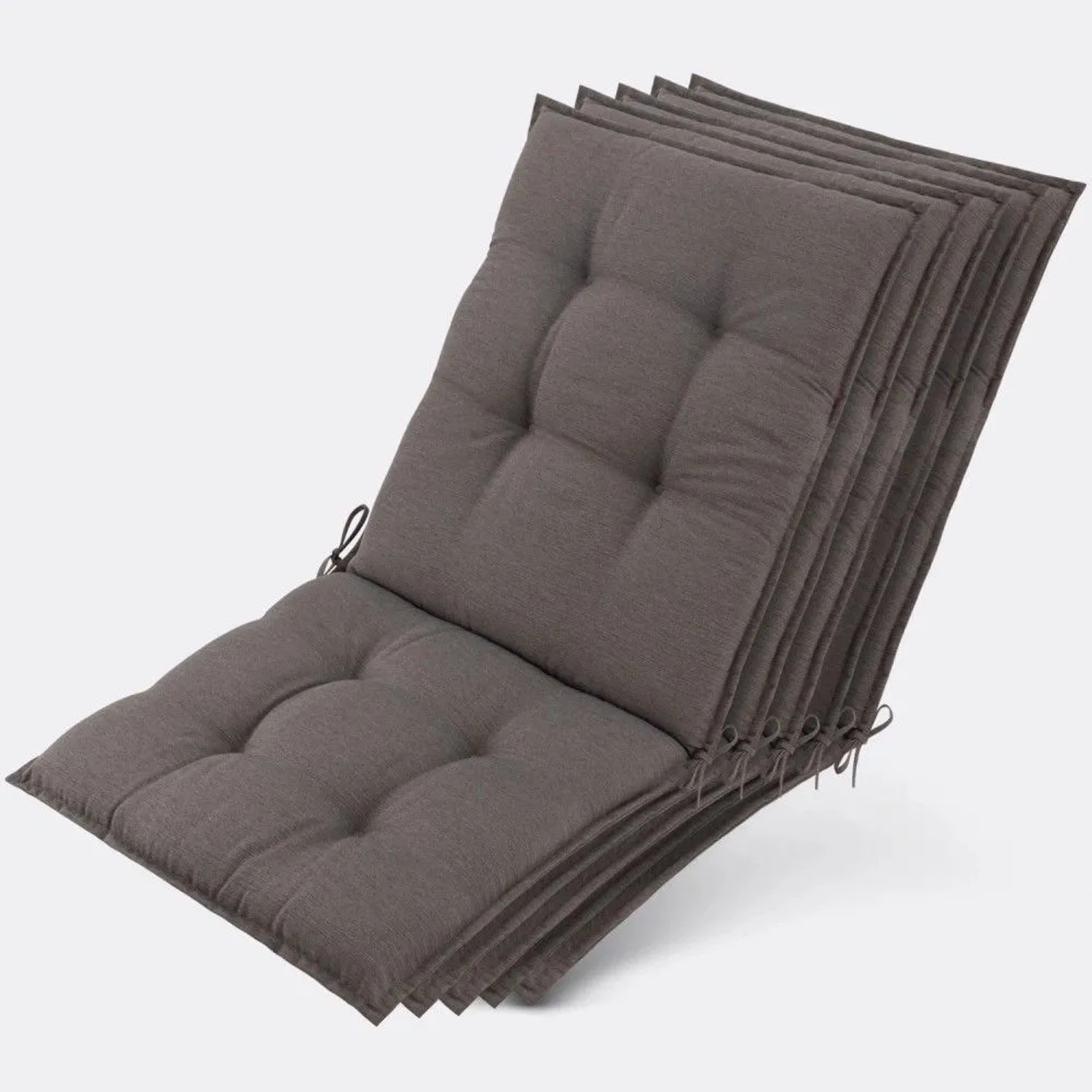 Beautissu 5er Set Sun-NL Niederlehner Auflage 105x50x8cm Taupe