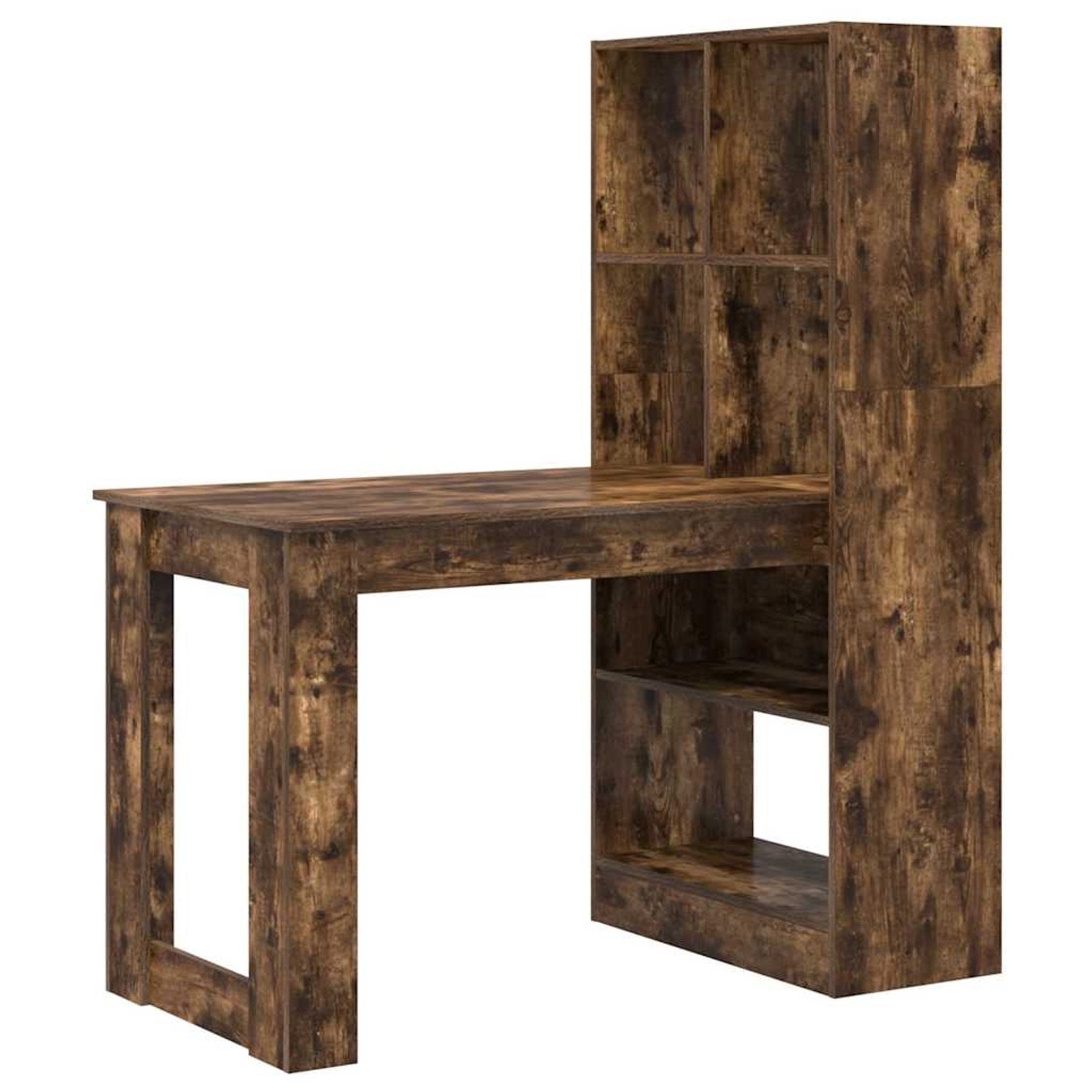 vidaXL Schreibtisch Räuchereiche 122 x 67 x 145 cm Holzwerkstoff 3337261