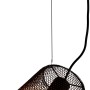 Schwarze Näve Pendelleuchte Korie Ø 20 cm mit Gitterschirm und E27 Fassung.