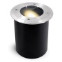 Silberner SSC-LUXon Juavi LED Bodeneinbaustrahler für Außen, schwenkbar, 6W warmweiß.