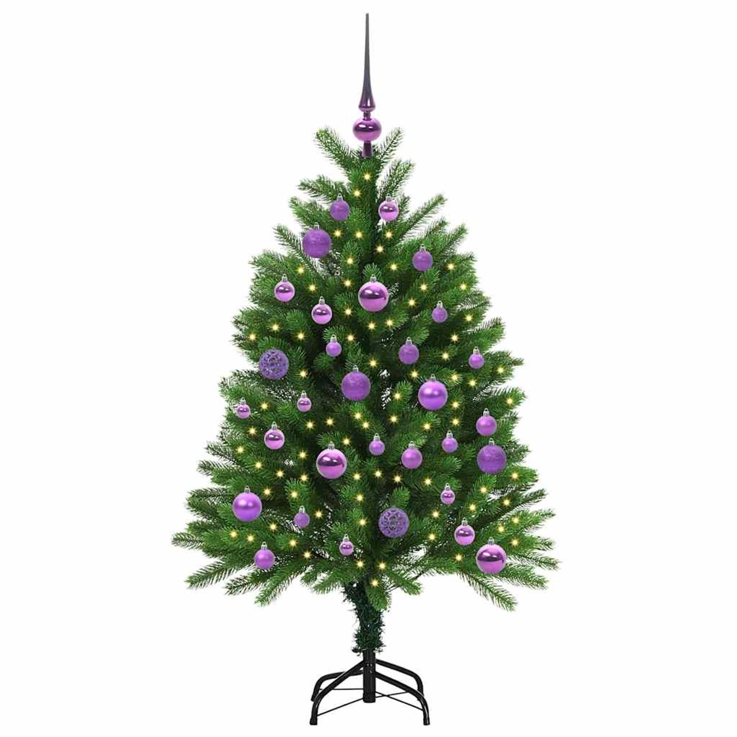 vidaXL Weihnachtsbaum mit 150 LEDs mit Ständer Grün 120 cm PE 3396315