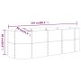 Braunes furnicato Hochbeet aus pulverbeschichtetem Stahl, 224x80x68 cm, ideal für Garten und Balkon.