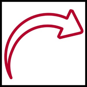 Roter Pfeil nach rechts unten, Symbol für Navigation oder Weiterleitung.