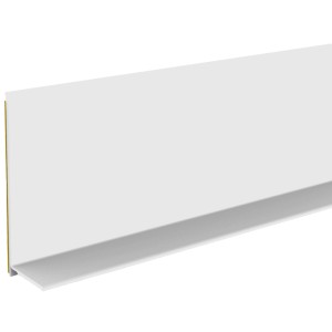 Weiße, selbstklebende Weichsockelleiste, 50x15 mm, 25 m Länge.