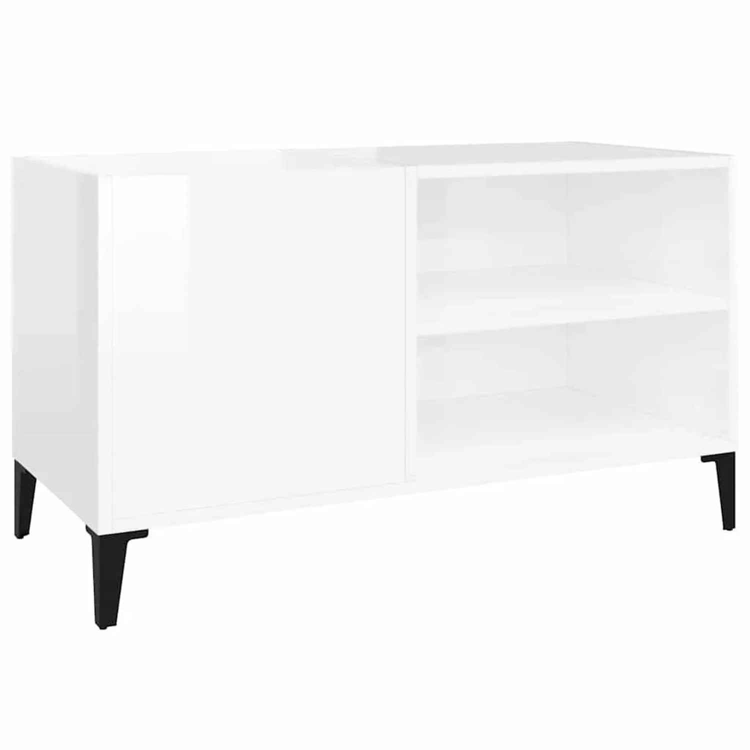 vidaXL Plattenschrank Hochglanz-Weiß 84,5x38x48 cm Holzwerkstoff 831951