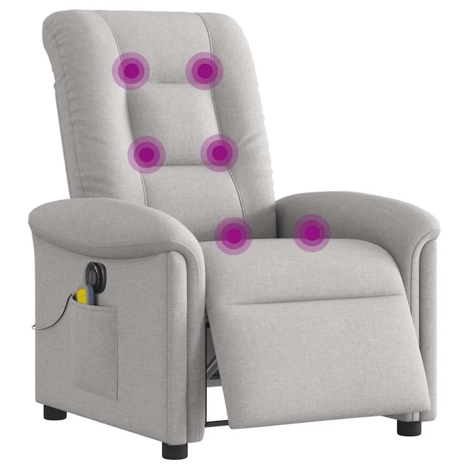 vidaXL Massagesessel Elektrisch Wolkengrau Stoff 3303253 günstig online kaufen