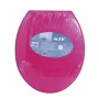 MSV WC-Sitz aus Polypropylen, rosa, 46x37x3,5 cm. Pflegeleichter Toilettendeckel für jedes Bad.