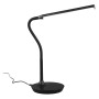 Schwarze Reality LED-Tischleuchte Toro mit flexiblem Arm, ideal als Schreibtischlampe.