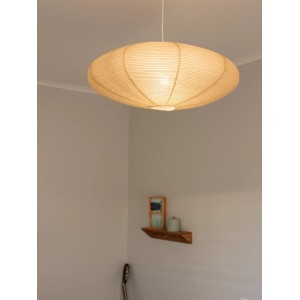PR Home Yuni Pendelleuchte aus Reispapier, elliptisch, skandinavisches Design.