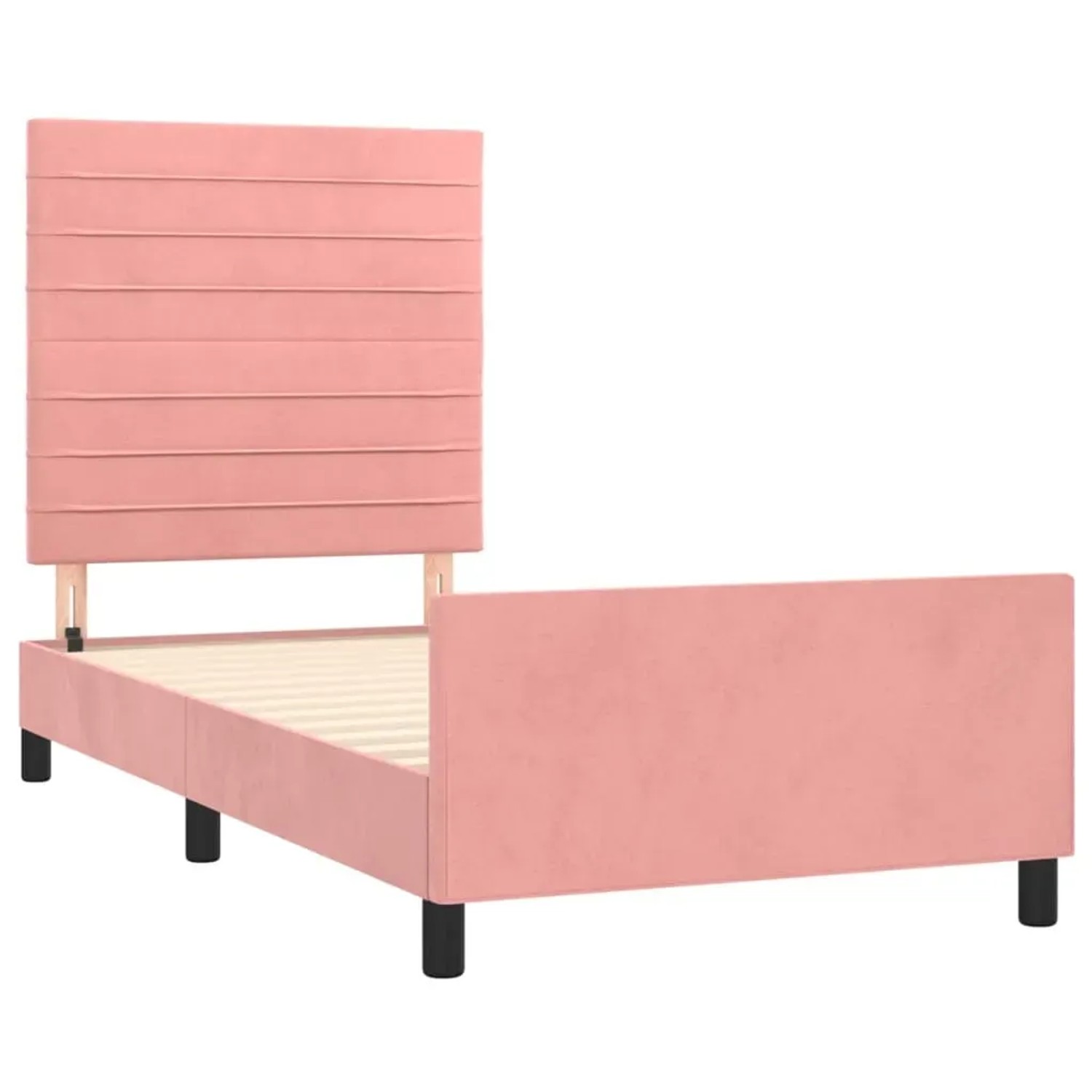 vidaXL Bettrahmen mit Kopfteil 80x200 cm Samt Rosa 81357389 kaufen bei OBI