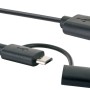 Schwarzes Schwaiger USB-Kabel: USB-A, USB-C und Micro-USB für Computer & Multimedia.