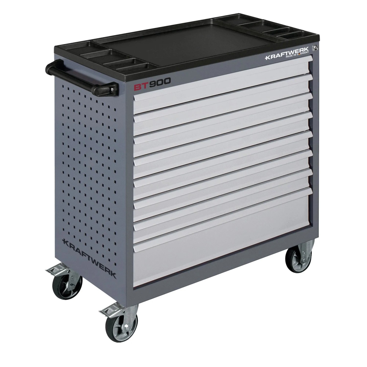 Kraftwerk Werkstattwagen BT900 8 Schubladen Grau-Silber 1000 mm