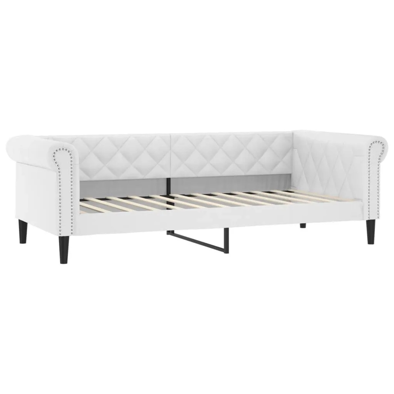 vidaXL Tagesbett Weiß 90x200 cm Kunstleder 354227