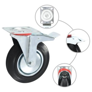 vidaXL 24 Stk Lenkrollen 200 mm 278034