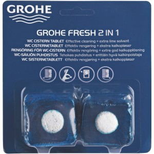 Grohe Fresh Tabs für Stand-WCs, 2er-Pack WC-Reiniger für Spülkästen.