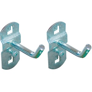 Güde Werkzeughalter Schräg, 2er-Set, silberfarben, für Lochwandsysteme.