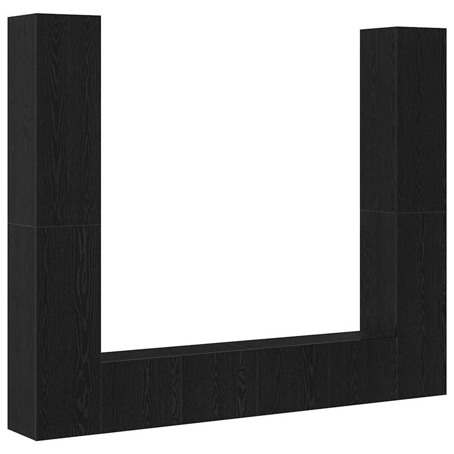 vidaXL TV-Schrank-Set 6-Tlg Schwarz Eichen-Optik 221 x 30,5 x 180 cm 339319 günstig online kaufen