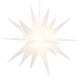Weißer, faltbarer LED-Weihnachtsstern (57 cm) für stimmungsvolle Weihnachtsdekoration.
