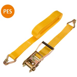 Conacord Spanngurt PES Ratsche 2 Spitzhaken 50 mm Länge 8 m Gelb 2-teilig