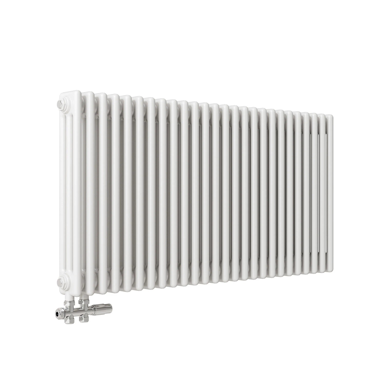 AICA Traditioneller Heizkörper 600 x 1190 mm 1820W Dreilagig Gusseisenstil Weiß