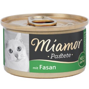 Miamor Katzen-Nassfutter Pastete Fasan, 85g Dose. Alleinfutter für Katzen.