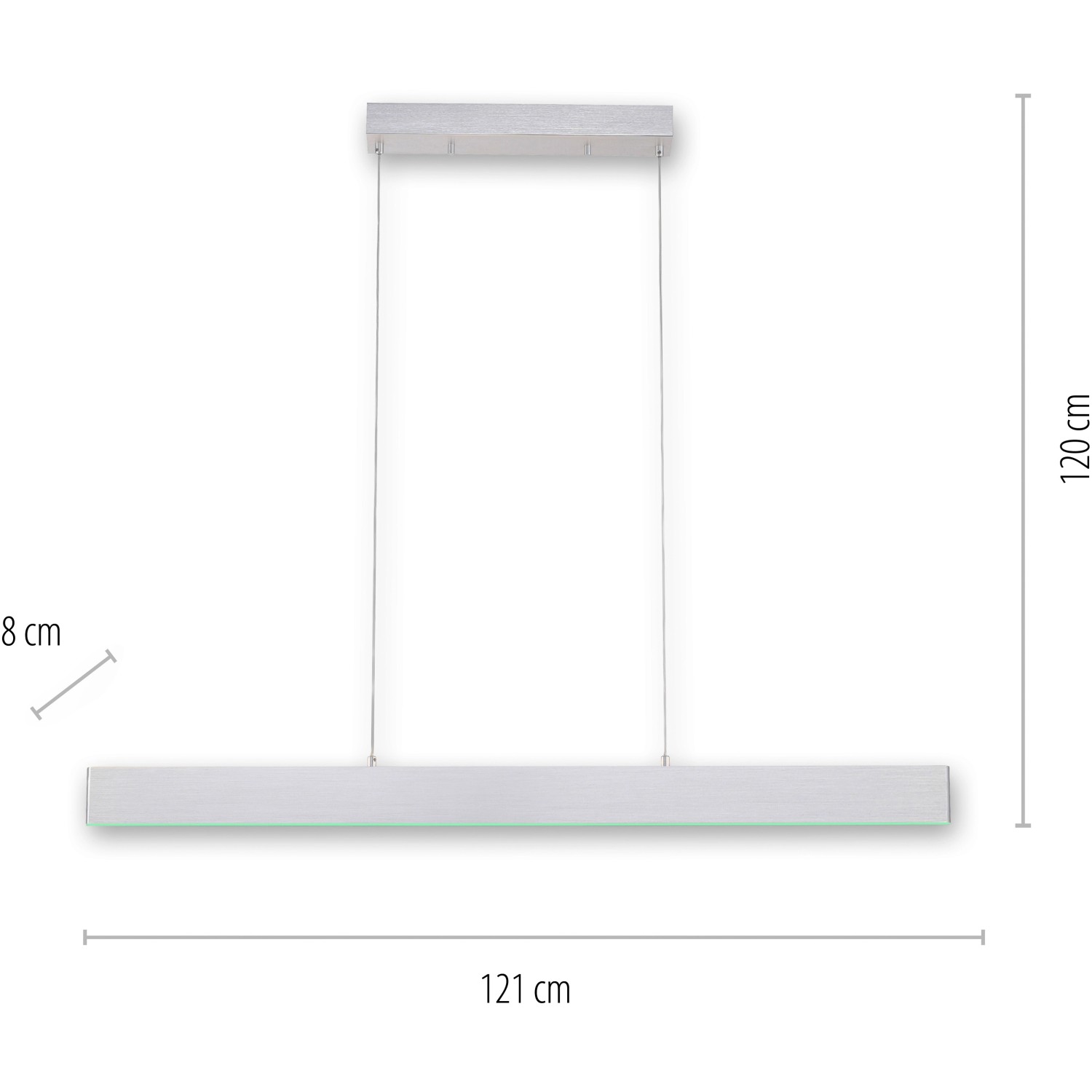 Smarte LED-Pendelleuchte LOLAsmart-Nila aus Aluminium, 121x120cm, für den Innenbereich.