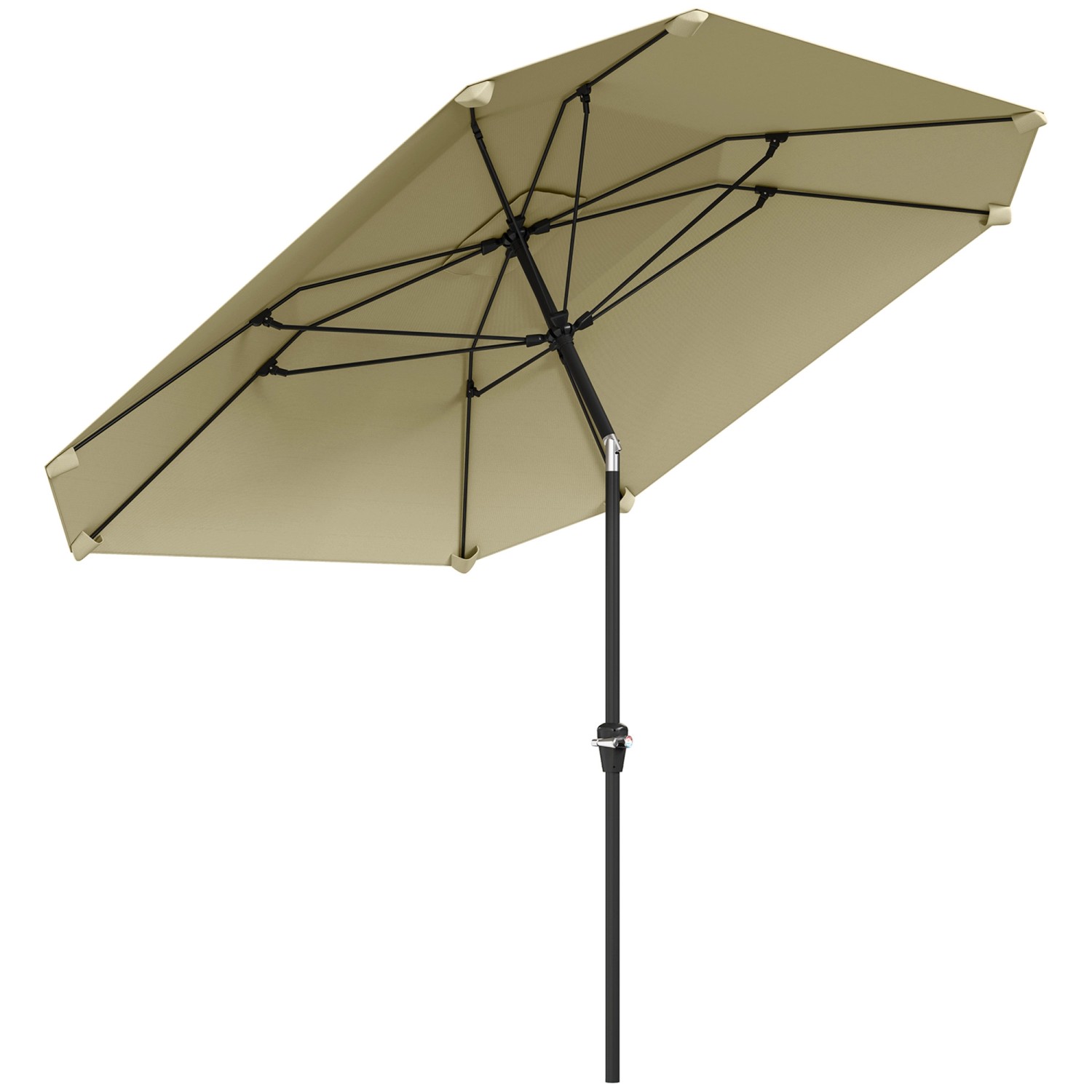 Thumbnail - Outsunny Sonnenschirm Polyester Aluminium Beige 2,33L x 2,33B x 2,4H m