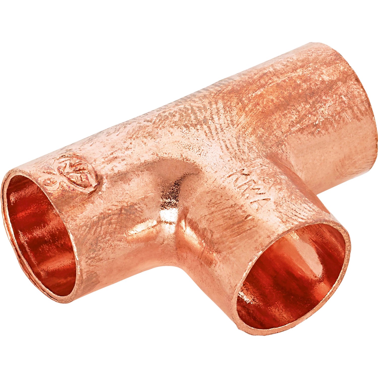 Kupfer Löt-T-Stück, Durchmesser 12 mm, für Kupferrohr-Verbindungen.
