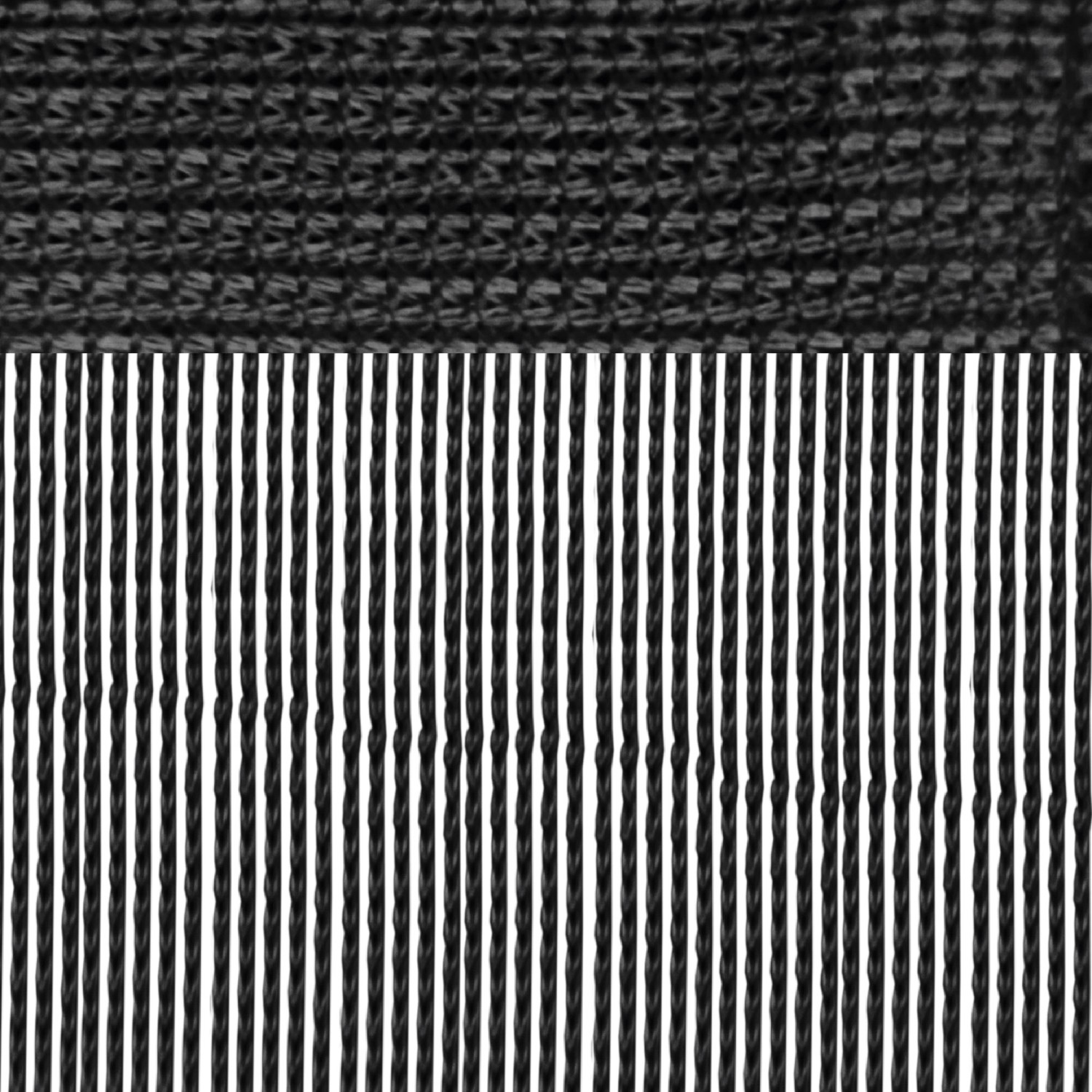 Schwarzer Fadenvorhang Prince 90x250 cm, Gardine oder Raumteiler.