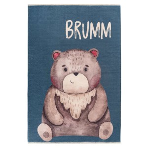 Bunter Kinderteppich mit Bärenmotiv "Brumm", 115x170 cm. Ideal fürs Kinderzimmer.