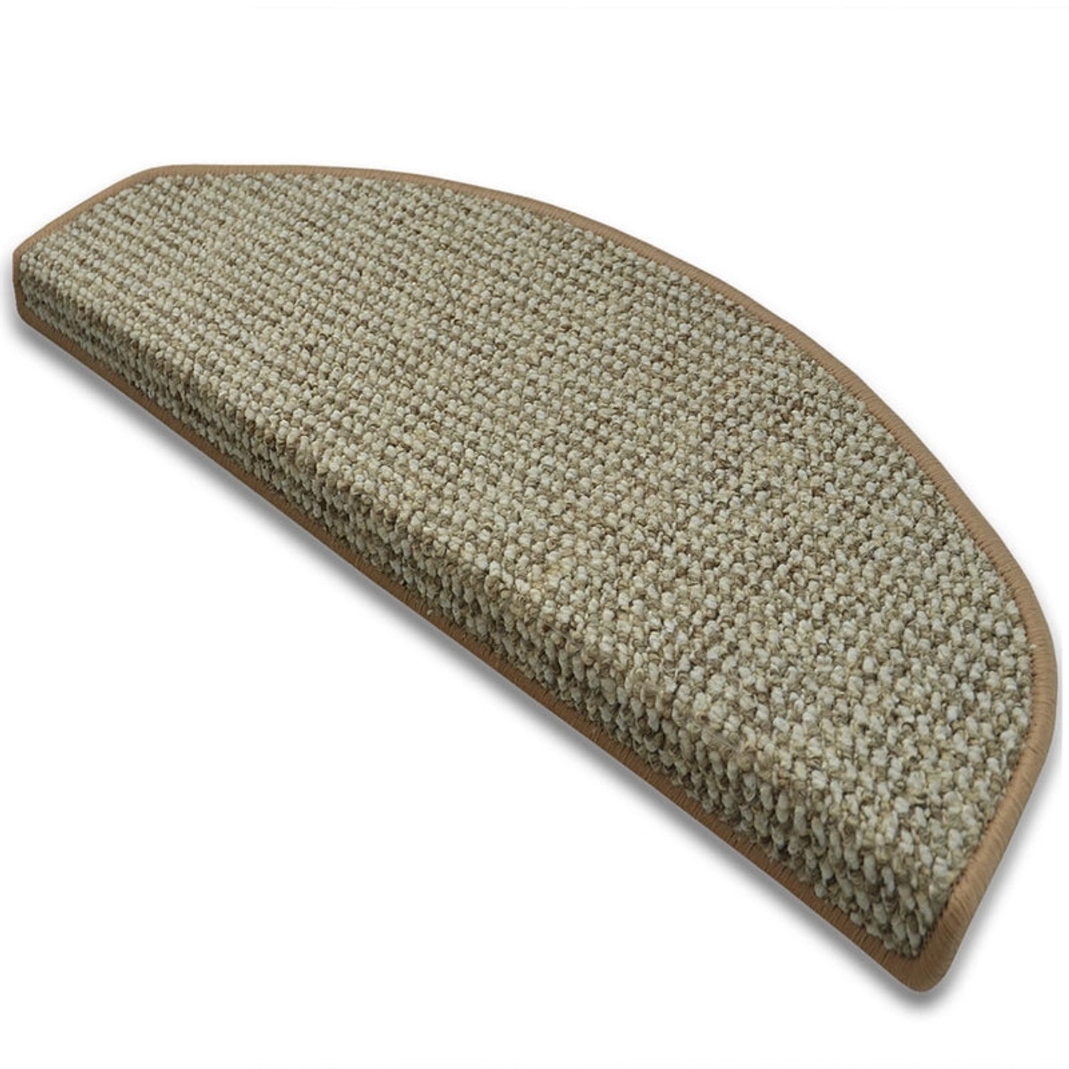 KARAT Stufenmatte Carlton Treppenmatte Beige 23,5 x 65 cm Halbrund günstig online kaufen