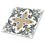 Selbstklebende PVC Fliese mit klassischem Gemüse-Muster, 30x30 cm. Ideal für Küche und Bad.